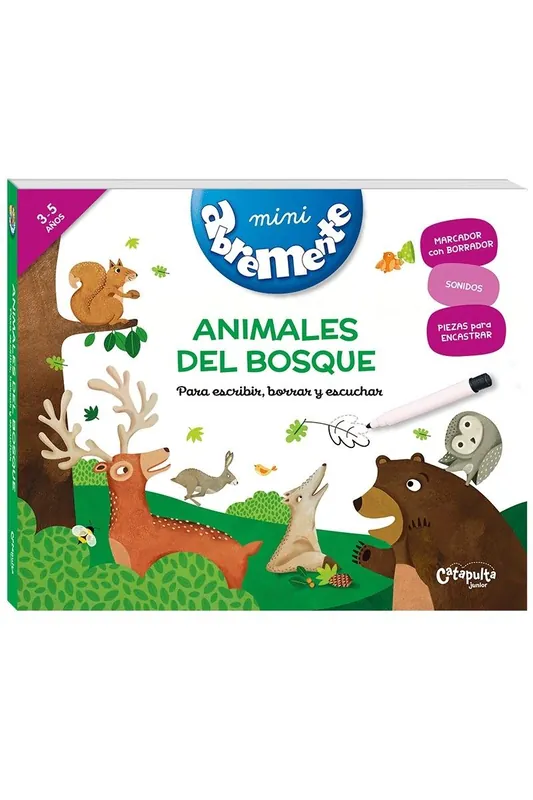 Abremente - Animales del bosque "Para escribir, borrar y escuchar" Oferta Especial